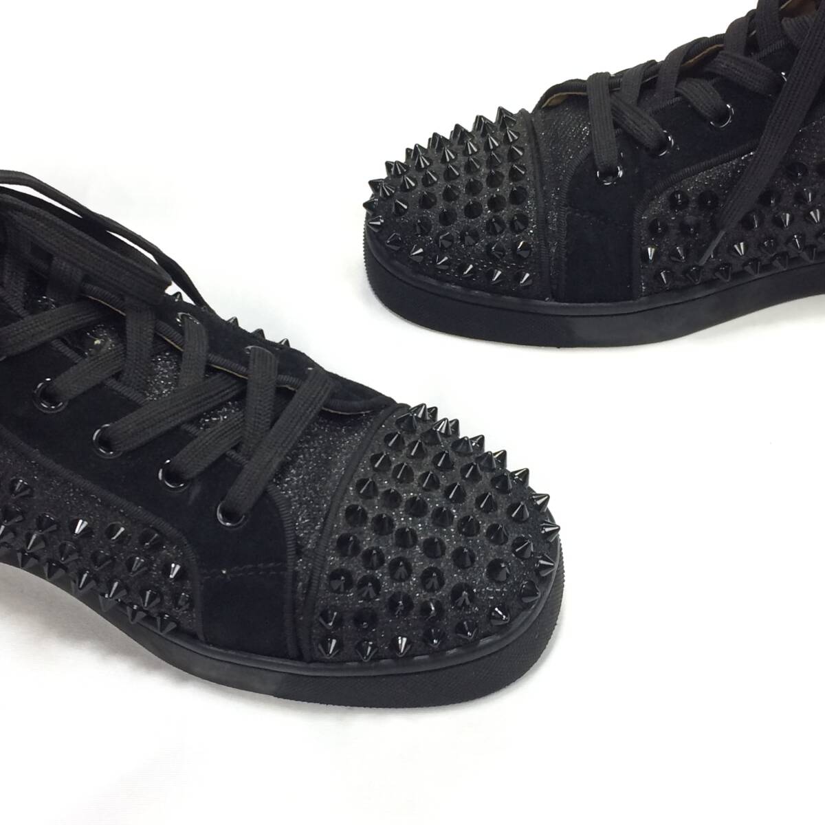 Christian Louboutin/クリスチャン ルブタン PARIS Louis Spikes スパイクスタッズ レースアップ ハイカットシューズ スニーカー41=26.5cm_画像5