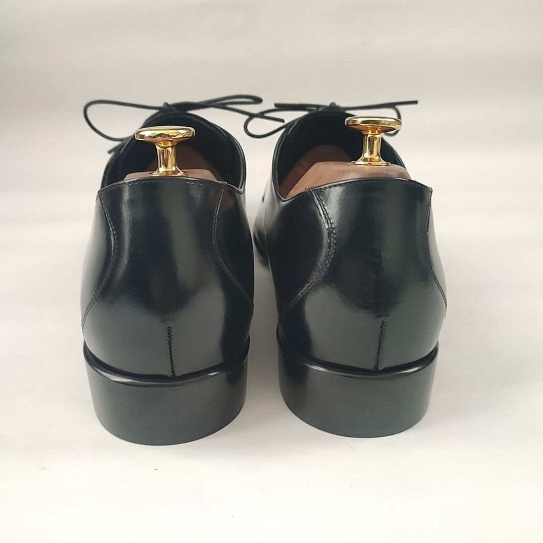 BENIR ベニル プレーントゥ 26.5 ウェディング 革靴 ブラック b22