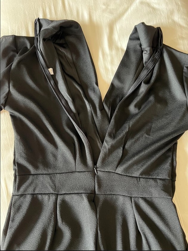 オールインワンパンツスーツ パンツスーツ フォーマル ドレス 結婚式 入園 大きなサイズ 黒 3XL 4L