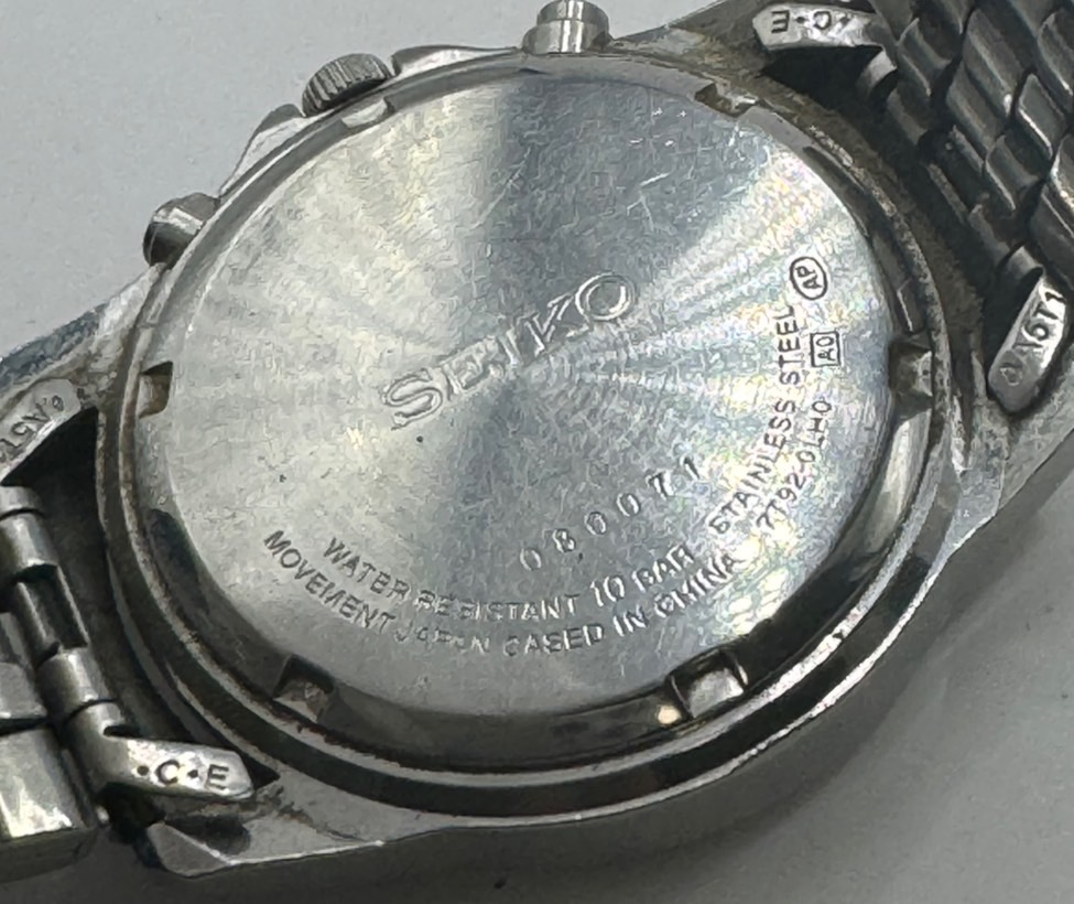 SEIKO/セイコー/クロノグラフ/10BAR/7T92-0LH0/ジャンク品_画像4