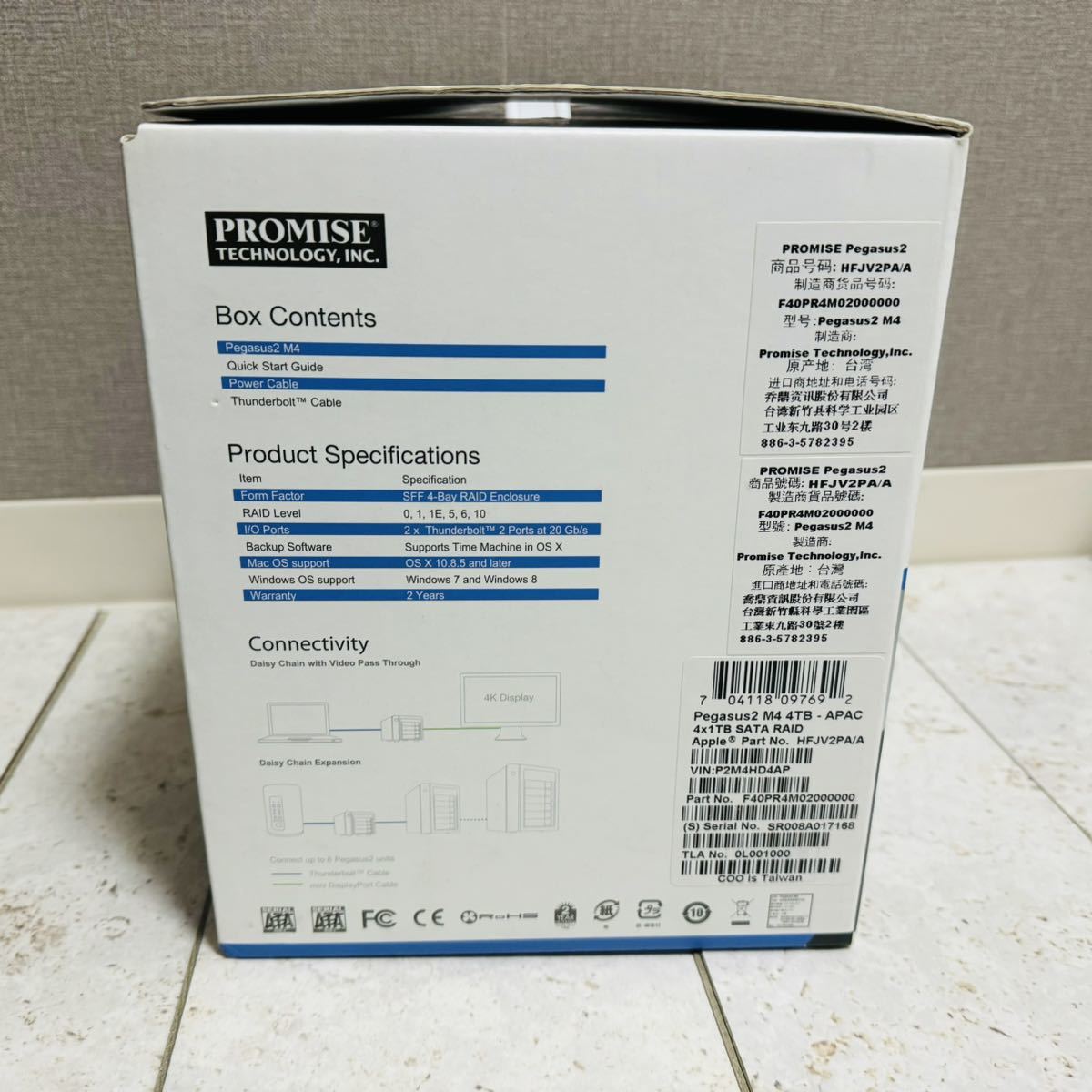 Promise Pegasus2 M4 4TB(1TBx4)モデル Thunderbolt対応ストレージ_画像3