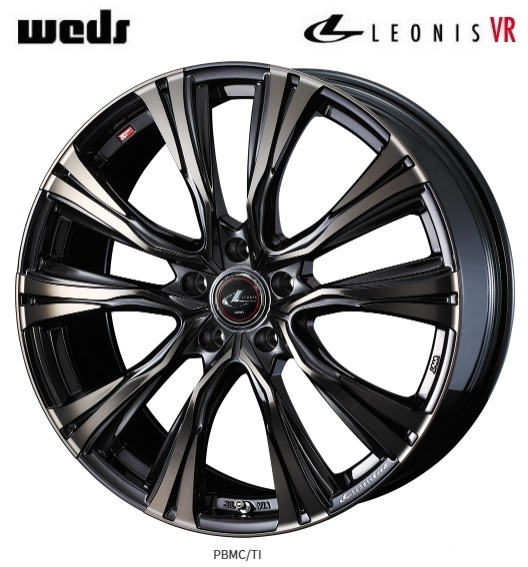 取寄せ品 4本 WEDS レオニスVR PBTI 7.0J+47 5H-114.3 ダンロップ RV505 2022年 215/60R17インチ CX-30 エルグランド エクストレイル_画像5