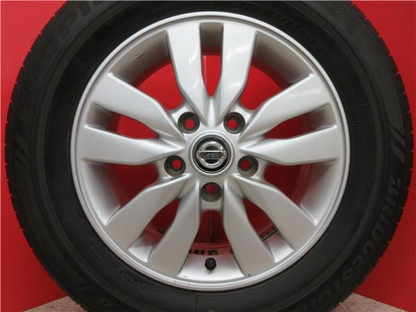 送料無料 4本 ブリヂストン エコピア 195/65R15 タイヤ ホイール セット 国産 夏 19年製 5.5J +45 5H 114.3 日産 純正 セレナ C25 C26 C27_画像2