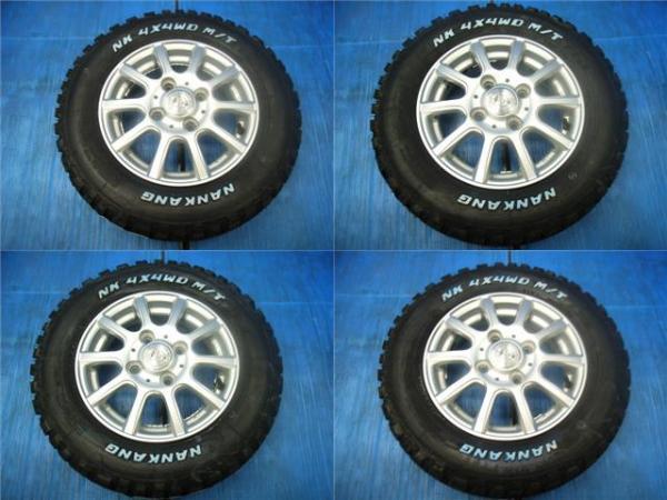 145/80R12インチ 80/78N 6PR 軽トラ タイヤホイール セット【 車検対応 】中古 ジョーカー 新品 NK FT-9 M/T ホワイトレター 2023年製_画像2