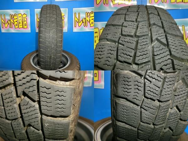 送料無料 中古 スタッドレス ダンロップ ウィンターマックス WM02 155/65R14 75Q ホイール 4本 アルト ラパン タント N-BOX ワゴンR_画像4