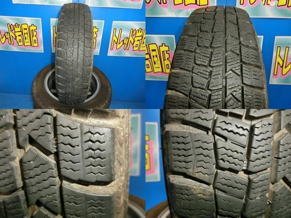 送料無料 中古 スタッドレス ダンロップ ウィンターマックス WM02 155/65R14 75Q ホイール 4本 アルト ラパン タント N-BOX ワゴンR_画像3