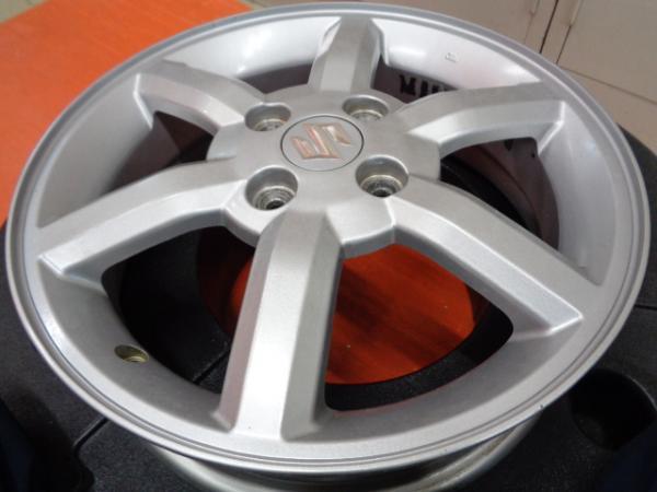 中古ホイール 4本 スズキ Kei WORKS純正 15インチ 4.5J +50 4H-100 ハブ54mm ケイワークス 純正ホイール アルミホイール_画像7