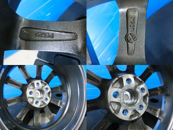 プリウス ウィッシュ 195/65R15 サマータイヤ ホイール 4本 SET 新品 ダンロップ EC204 + 中古 ミルアス 15インチ PCD100 平座 岡崎_画像4