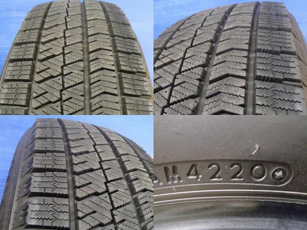 送料無料 中古 冬タイヤ スタッドレス 4本 タイヤのみ ブリヂストン ブリザック VRX2 195/65R16 92Q ライズ ロッキー プリウス などにの画像2