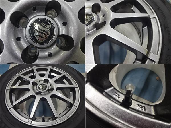 E12ノート DJデミオ 185/65R15 夏タイヤセット 【中古】ストレンジャー 15X5.5+38 4H100 【新品】2023年製 ダンロップ エナセーブEC204 185_画像2