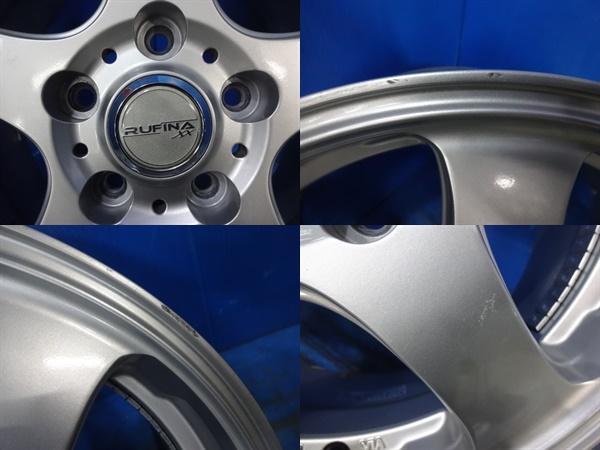 送料無料 中古アルミホイール 4本セット RUFNA XX 15インチ 6.0J IS52 5H114.3 スタッドレス用にもおすすめ エスクァイア アイシス ノア ヴ_画像5