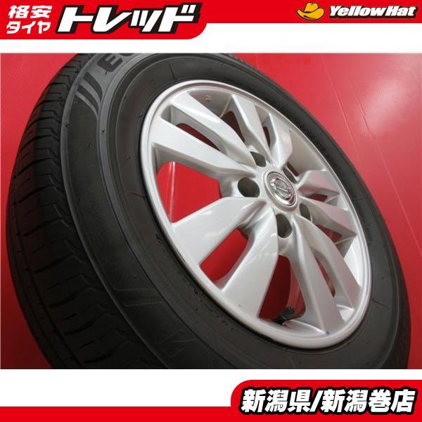 送料無料 4本 ブリヂストン エコピア 195/65R15 タイヤ ホイール セット 国産 夏 19年製 5.5J +45 5H 114.3 日産 純正 セレナ C25 C26 C27_画像1