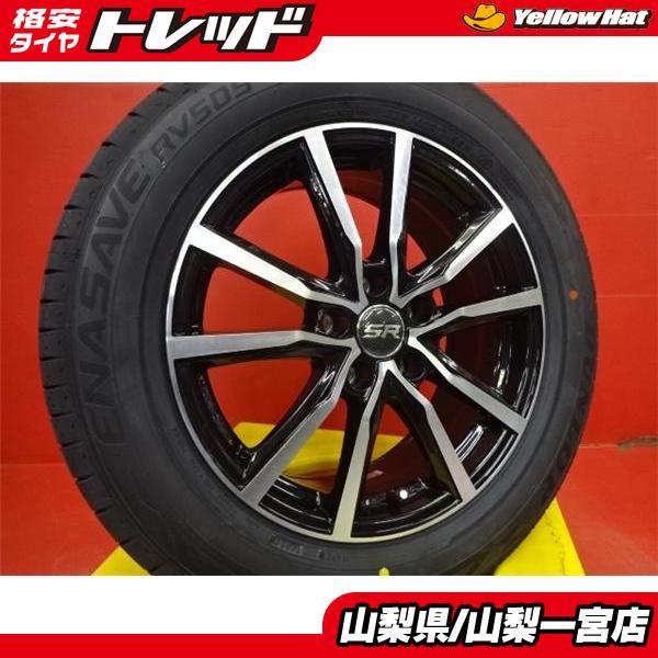 アルファード 225/60R17 夏タイヤセット【中古】ストレンジャー 17X7.0+38 5H114.3 【新品】2023年製 ダンロップ エナセーブRV505 225/60R_画像1