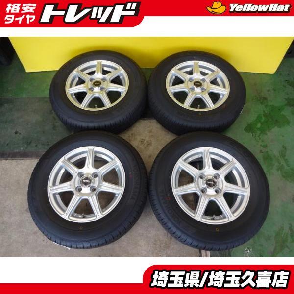 送料無料 ヨコハマ ECOS ES31 185/70R14 トップラン 5.5J +39 4H100 ノート シビックハイブリッド カローラフィールダー アクシオ 埼玉_画像1