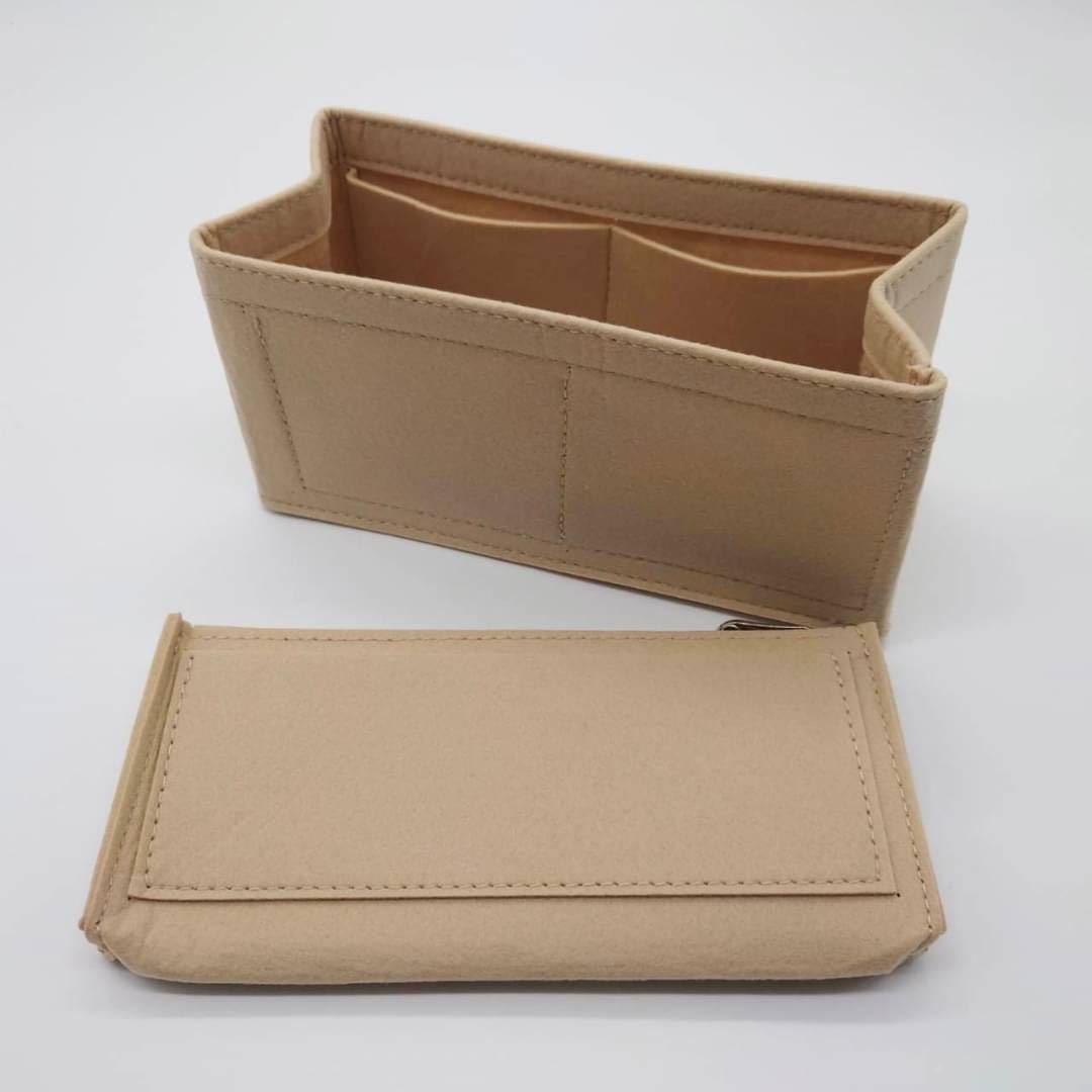 【ブラウン/S】高品質 ロエベ パズル インナーバッグ 仕切り 型崩れ防止 自立 バッグインバッグ