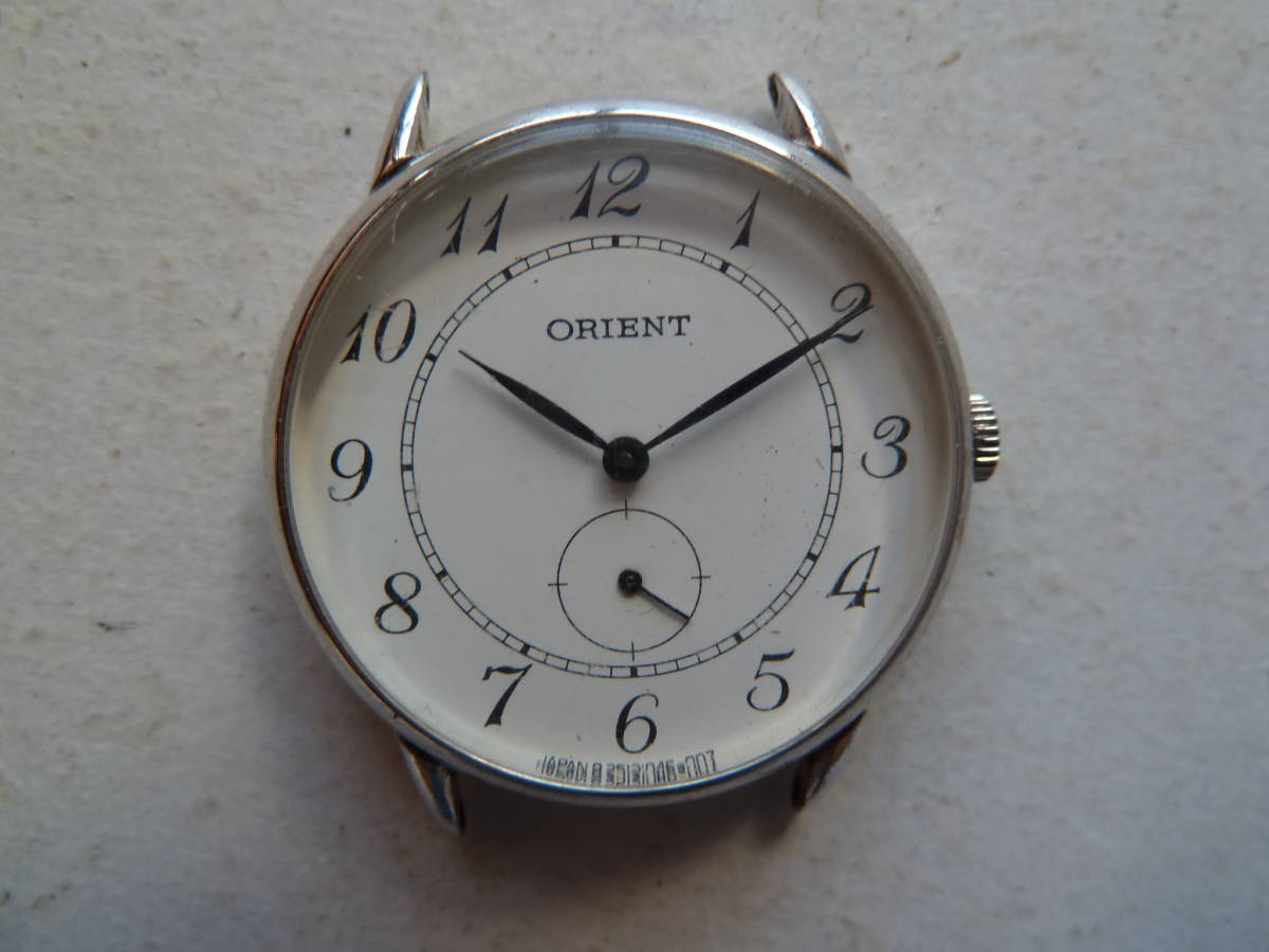 オリエント　メンズ　手巻き　腕時計　W251104-60　スモセコ　白文字盤　全数字　ステンレスモデル_画像2
