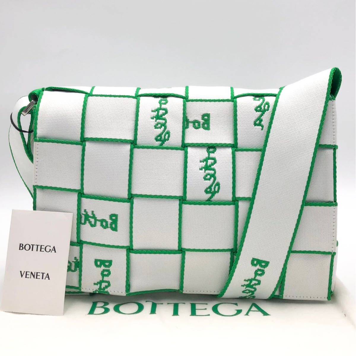 1円【未使用・鑑定済み】BOTTEGA VENETA ボッテガヴェネタ ウェビング カセット ショルダーバッグ メッセンジャーバッグ クロスボディ_画像1