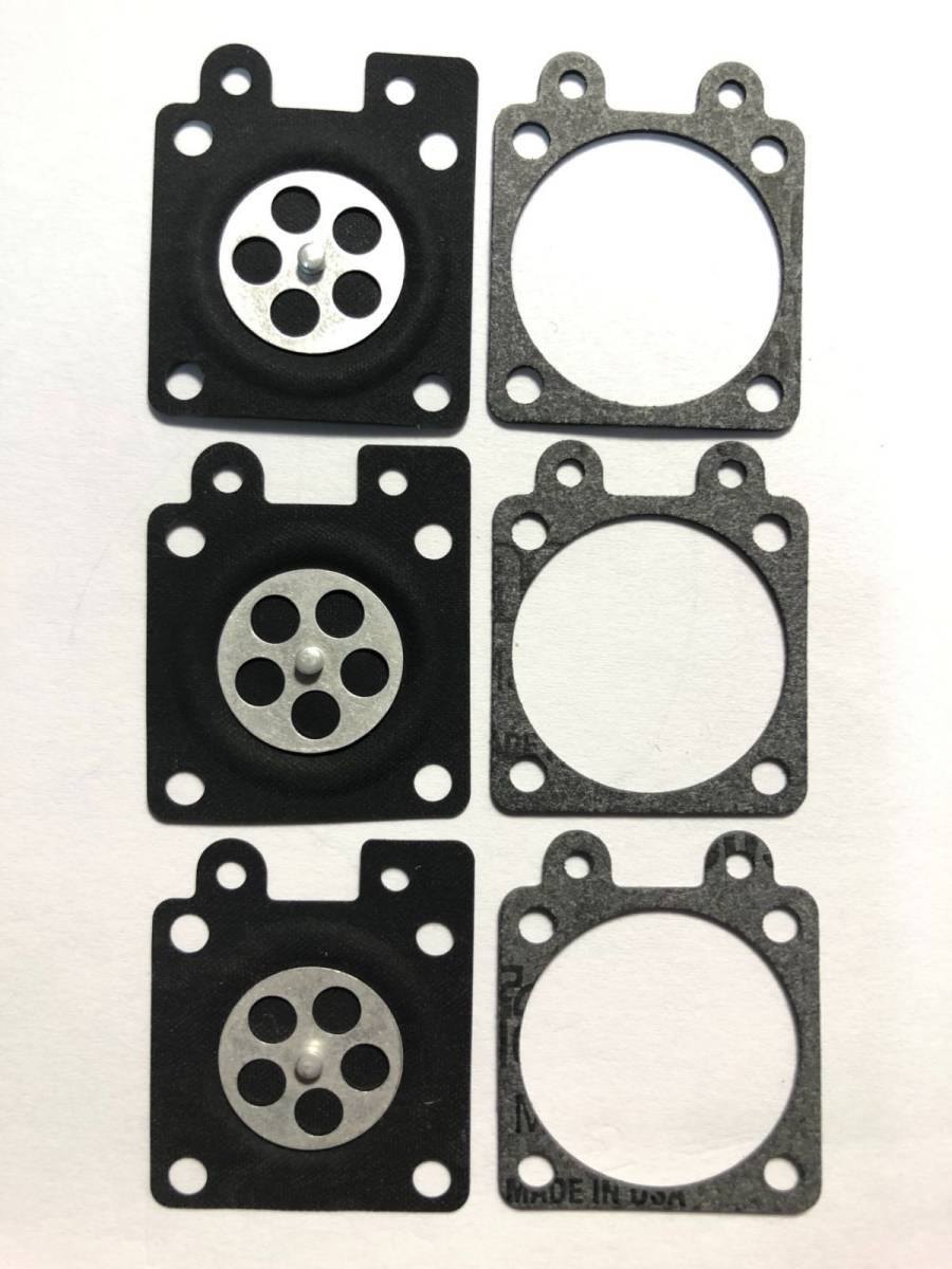 ★３組セット ダイヤフラム メイン+ガスケット /ワルボロ / WYC/ WT/ WYA/ WYJ / チェーンソー 草刈機 刈払機 Walbro ワルボロ 社外品 新品の画像1
