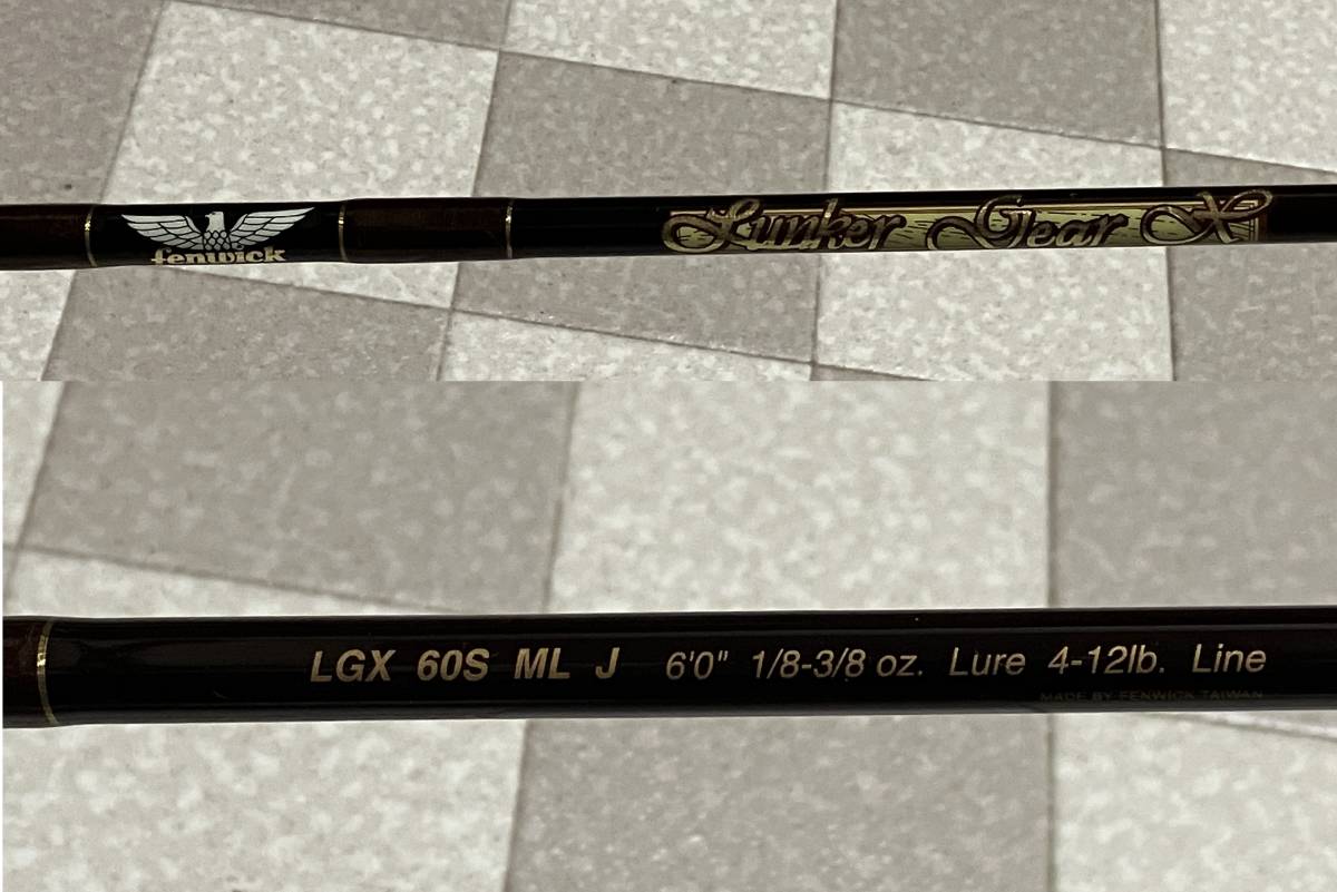 オールド フェンウイック fenwick Legacy LG60C-M LUNKER GEAR X LGX60S-ML-J バスロッド2本セット_画像8