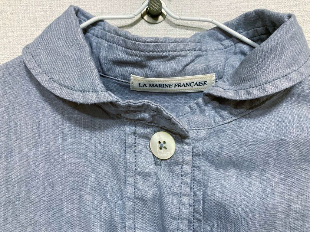 La marine francaise La Marine Francaise круг воротник linen тянуть over рубашка One-piece прекрасный товар натуральный 