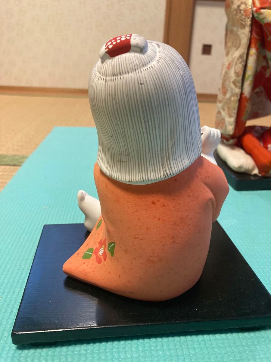 日本人形① 童子 紐 博多人形 陶器 レトロ  ビンテージ 置物 陶器 インテリア