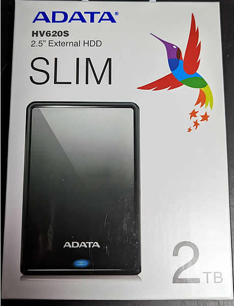 送料込・新品未開封 ADATA(A-DATA) 2.5インチ ポータブルHDD 11.5mm スリムタイプ USB3.0対応 2TB ブラック AHV620S-2TU31-DBK