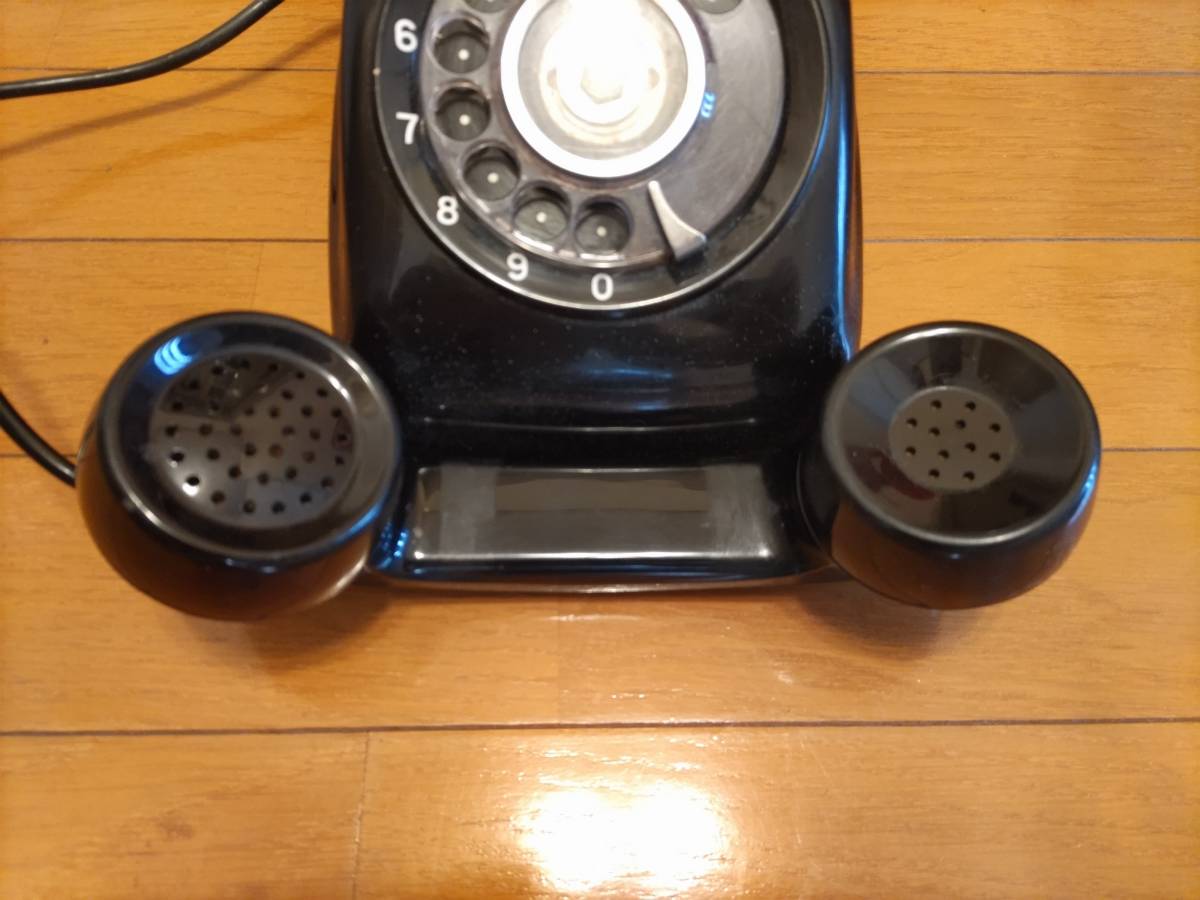 1970 year made black telephone dial type 600-A2 Japan electro- confidence telephone . company Showa Retro antique 