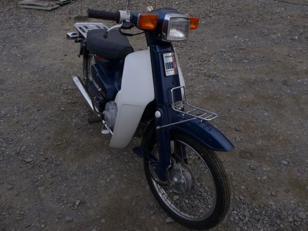 茨城 1987年 セル付き 4速 C50CMH スーパーカブ50スーパーカスタムセル付 ワンオーナー 5800km 角目 青 カブ50 50cc 原付 車体の画像5