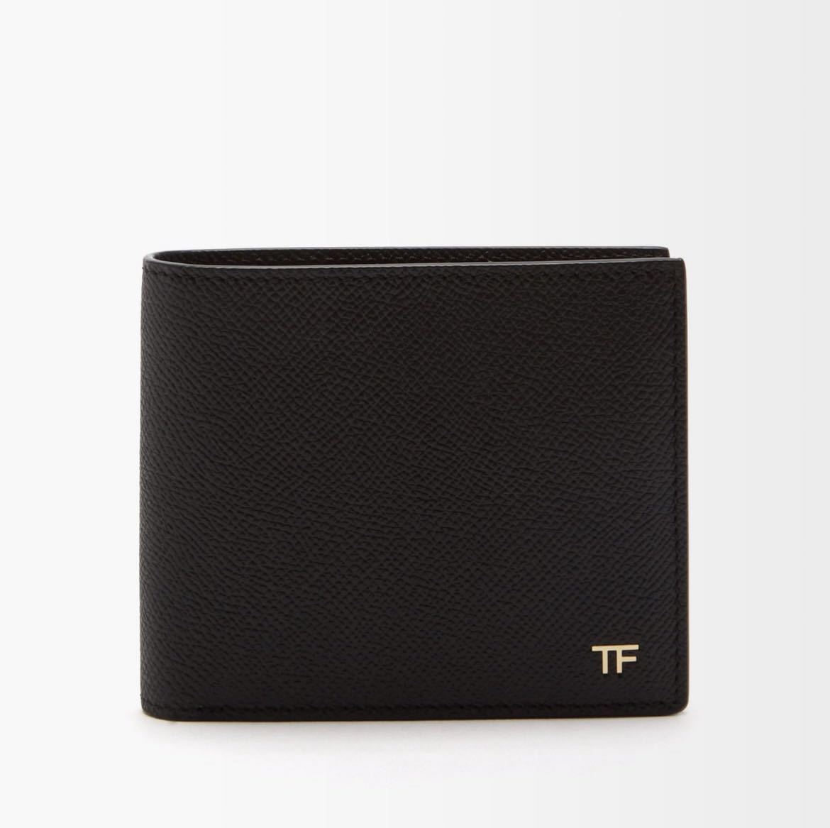 新品　TOM FORD TFロゴ レザー 財布　ウォレット　黒　ブラック 二つ折り財布 黒 財布