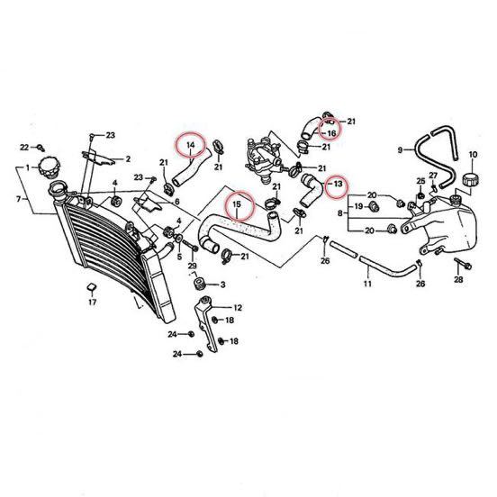 ホンダ純正品 ラジエターホースセット NSR250R MC18 MC21 MC28 GENUINE PARTS MADE IN JAPAN 新品 ラジエーターホースの画像4