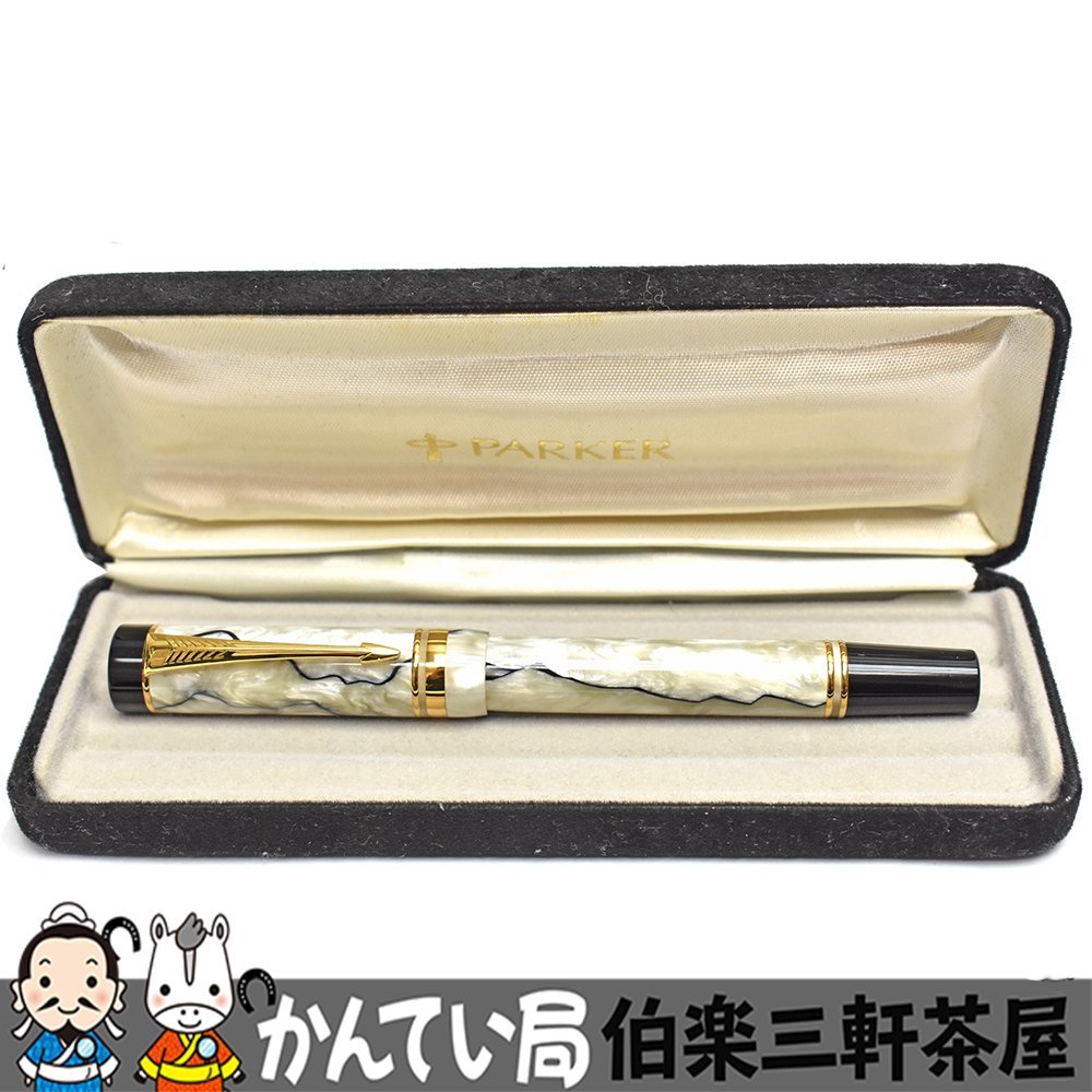 PARKER【パーカー】DUOFOLD　デュオフォール　マーブル模様　ボールペン　筆記未確認　現状販売【中古】_画像1