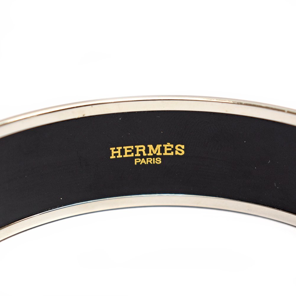 HERMES【エルメス】エマイユGM　グレー系　ドット柄　シルバーカラー　バングル　ブレスレット　メンズ　レディース【中古】_画像6