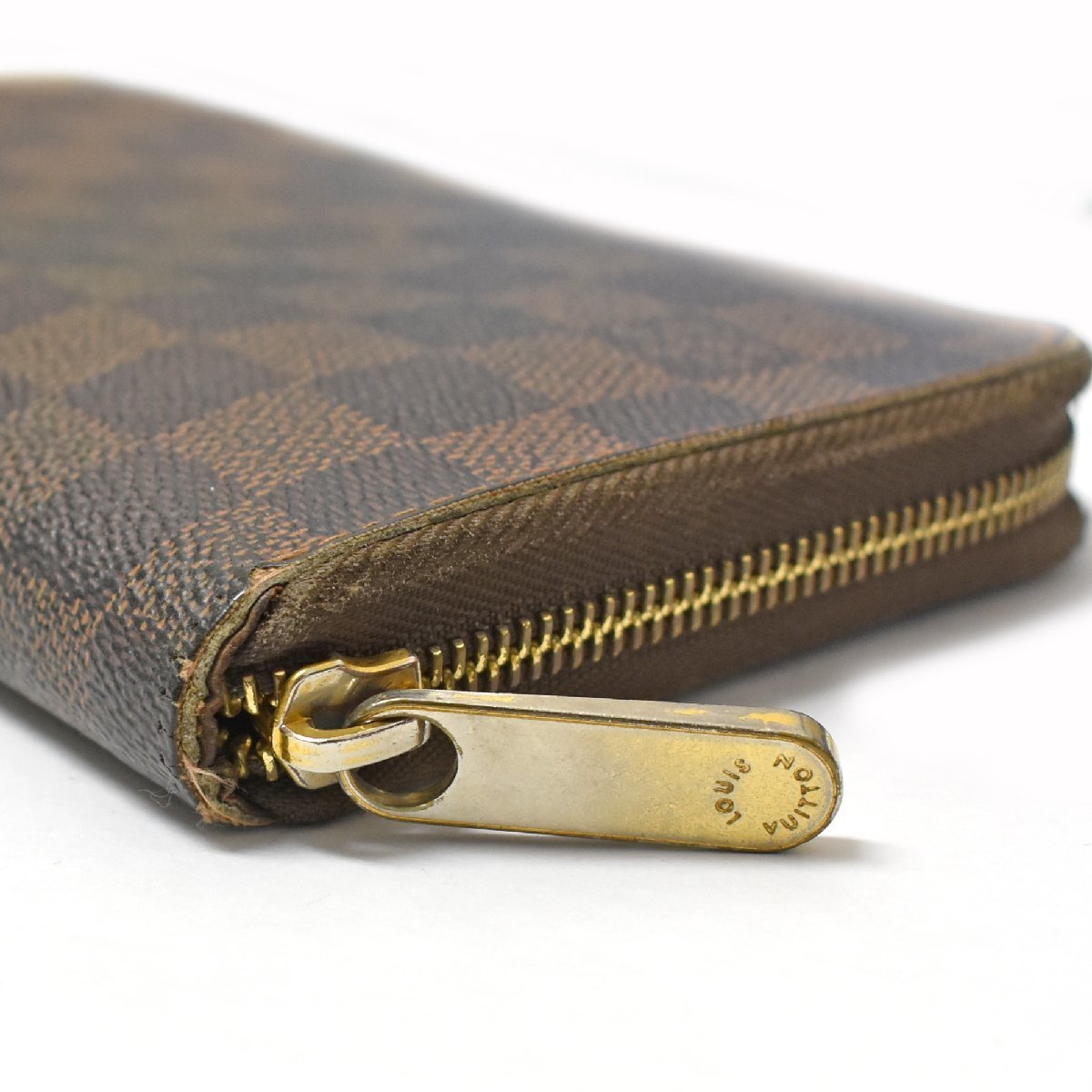 LOUIS　VUITTON【ルイヴィトン】N60003　ジッピーオーガナイザー　長財布　ダミエ　PVCレザー ファスナー式開閉　イニシャル入り【中古】_画像6