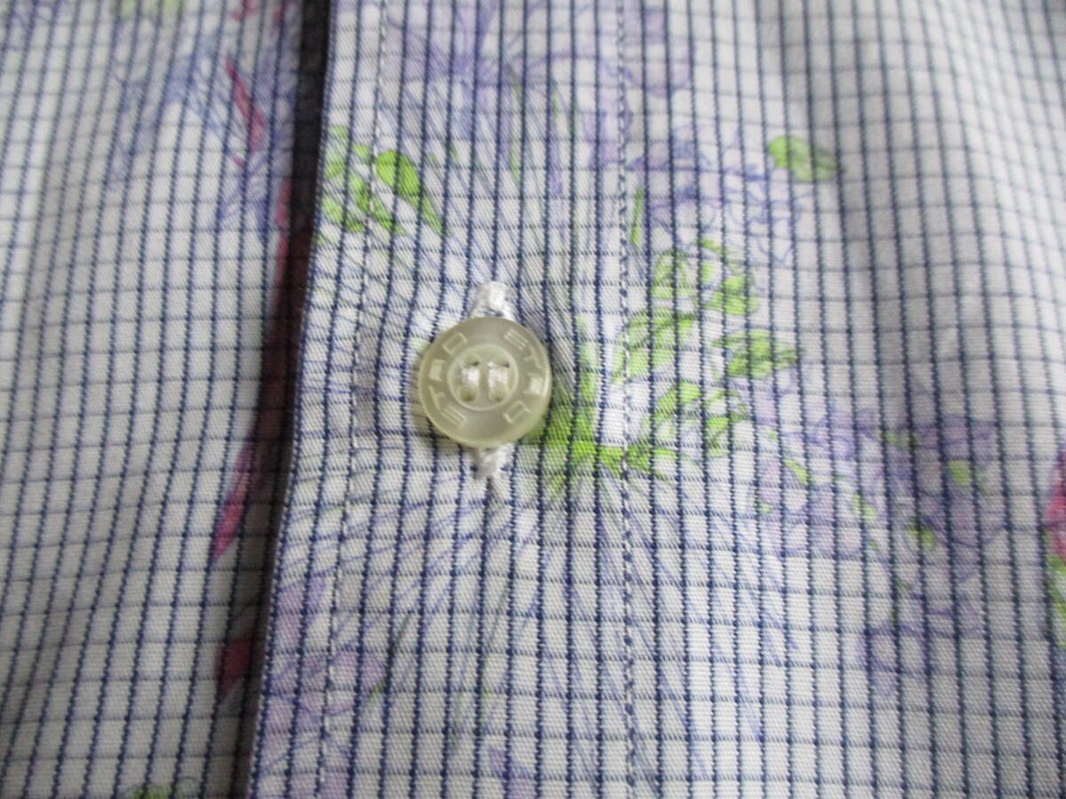  flowers and birds pattern * S Etro *ETRO* long sleeve check shirt * Italy made dress 