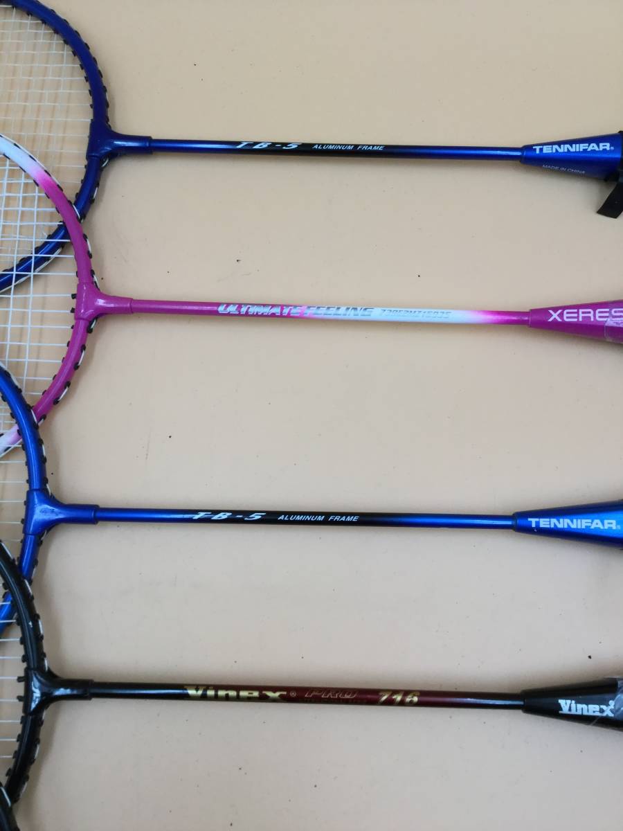 OK8922○バトミントン ラケット 22本 まとめ YONEX SPALDING KAWASAKI SINTEX BRIDGESTON GR-600 ケース/羽付【未確認】 同梱不可_画像3