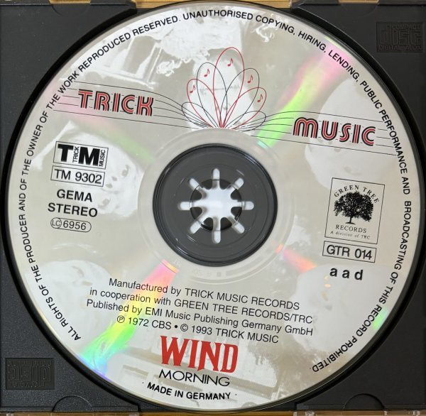 ◎WIND / Morning ( 2nd / 1972年作/独Symphonic Prog名作/Mellotron/Marchen/Like Spring ) ※独盤CD【 TRICK MUSIC TM 9302 】1993年発売_画像6