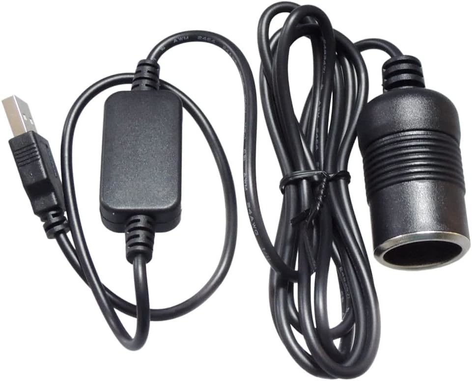 KAUMO USB - cigar socket 12V pressure 12W correspondence female socket conversion cable 1.8m