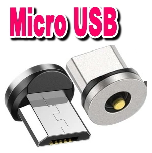 ◇選択自由 マグネット式 充電ケーブル1m×3本+端子×9個 12点セット 540度回転 Micro USB Type-C Iphone ライトニング 磁石 防塵 着脱式_画像3