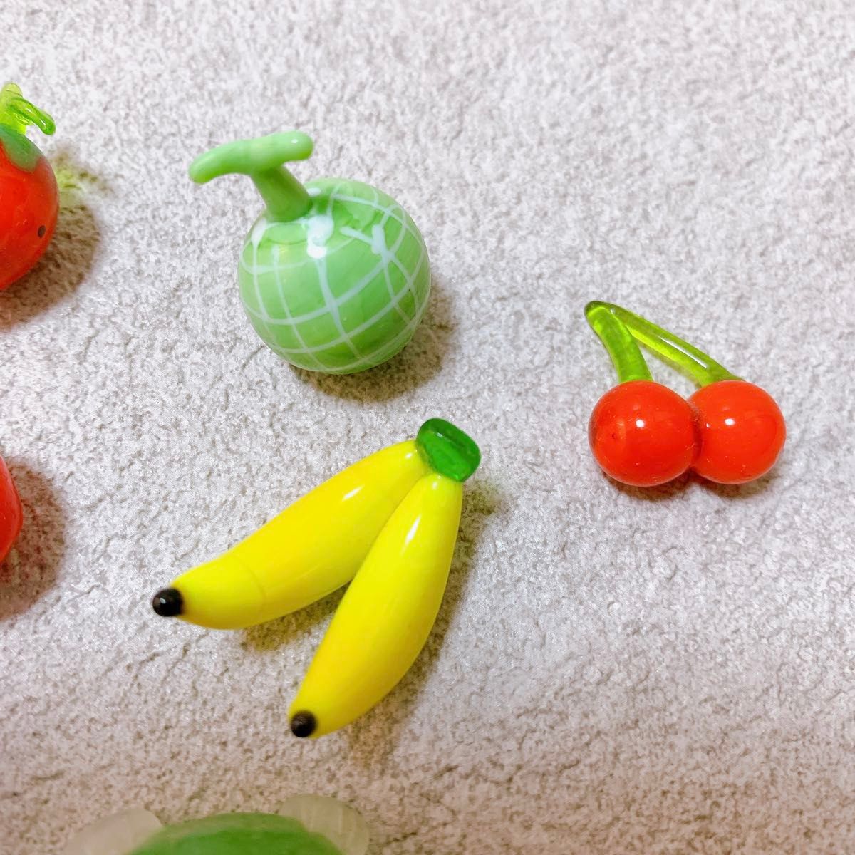 ガラス細工 フルーツバスケット&亀ペア ミニチュア インテリア ガラス細工 フルーツバスケット&亀ペア ミニチュア インテリア
