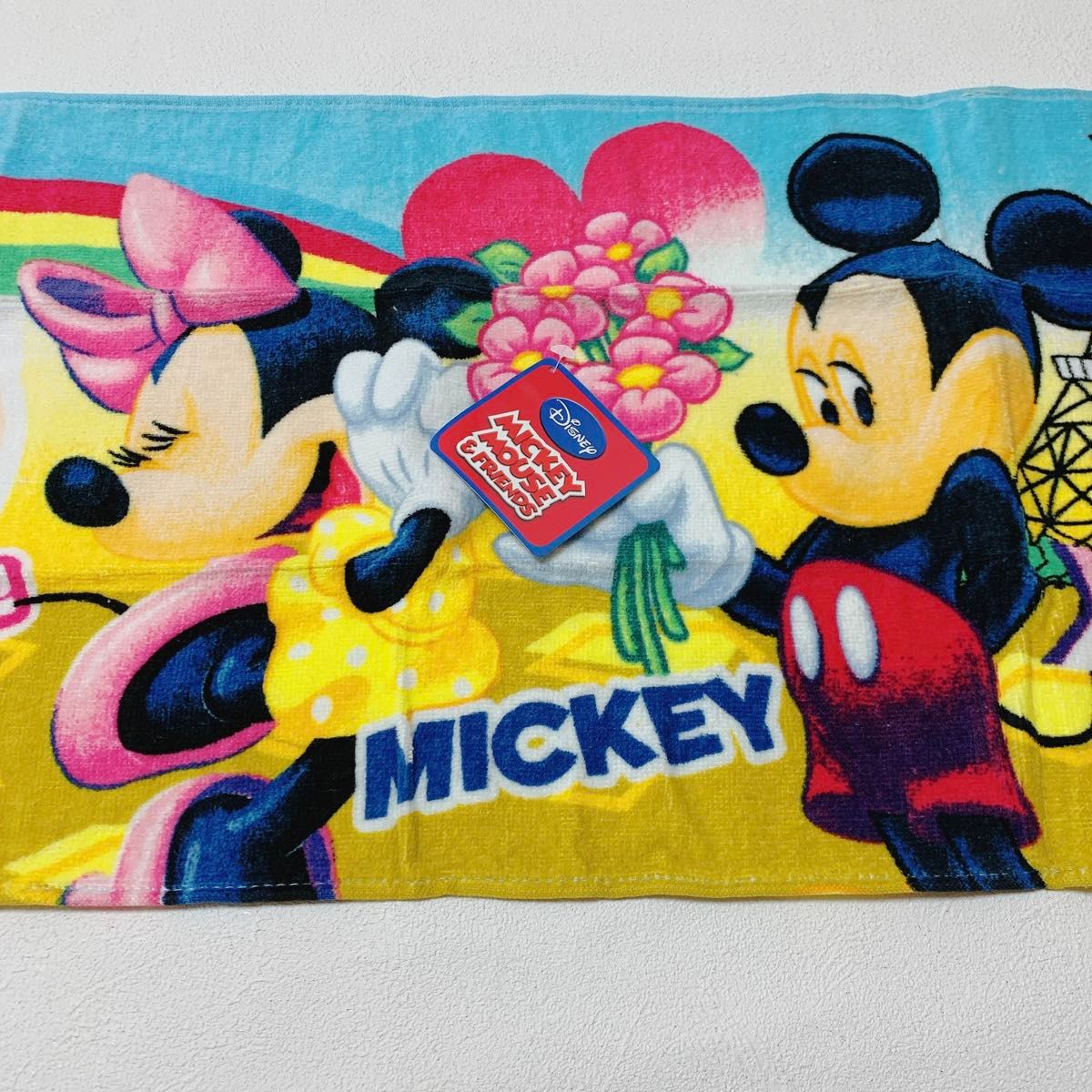 【新品】ディズニー　ミッキー&ミニー　フェイスタオル　34×80cm