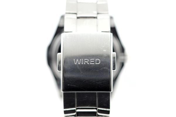 200　SEIKO WIRED SOLAR　　V14J-0BV1　　セイコー ワイアード デイデイト ブラック文字盤 ソーラー メンズ 腕時計 純正ブレス_画像7