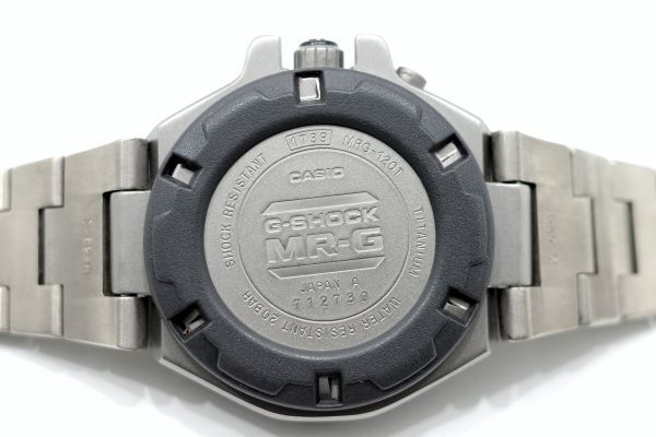 296　CASIO G-SHOCK MR-G QZ　　1739 MRG-120T　　カシオ ジーショック チタン レフティー ブラック文字盤 クォーツ メンズ 腕時計 箱_画像4