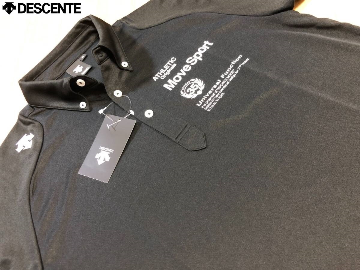 DESCENTE(デサント) ボタンダウン半袖ポロシャツ DX-C27810L(BK)Ｏ_画像1