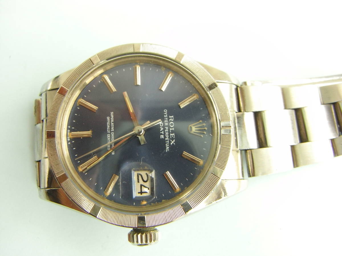  price cut ] Rolex oyster Perpetual Date * self-winding watch. day difference 0 second. used.