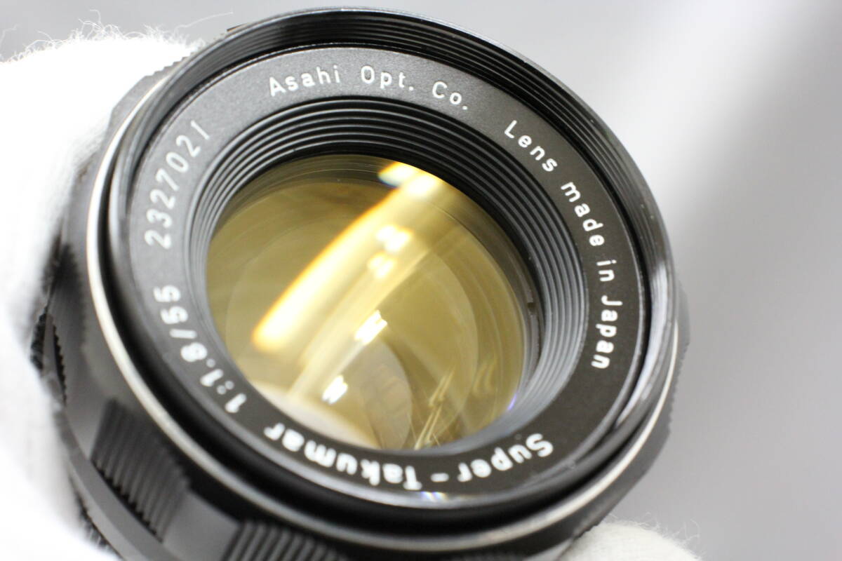 ■絞り動作快調♪ピントリング動作快調♪■　ペンタックス（PENTAX）　Super-Takumar 55mm F1.8　■純正キャップ・フード付■_画像1