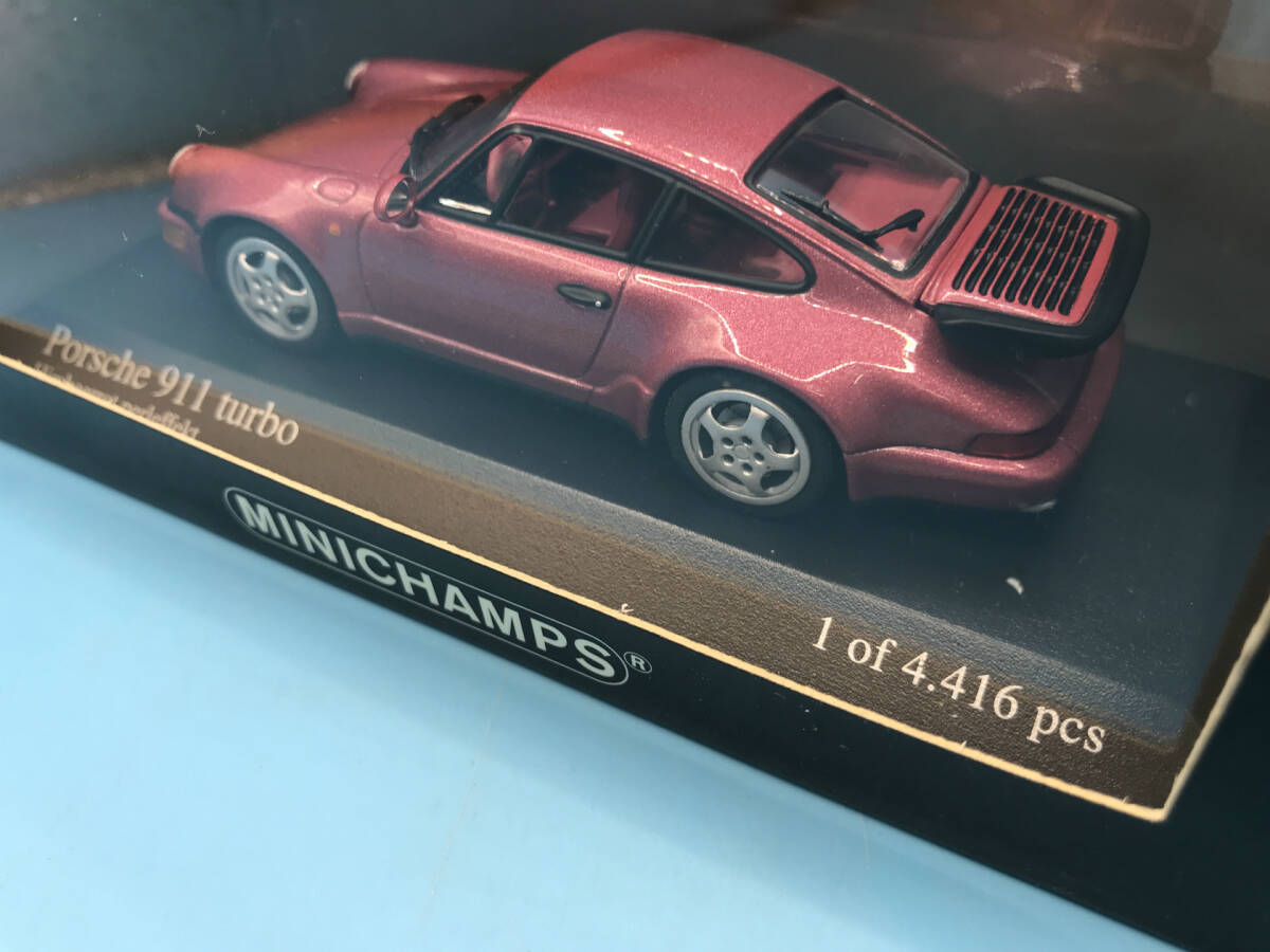 【１円スタート】1/43 ミニチャンプス　ポルシェ 911 ターボ 1990 レッドメタリック MINICHAMPS Porsche 911 turbo 1990 Red meta 　 4120 _画像5