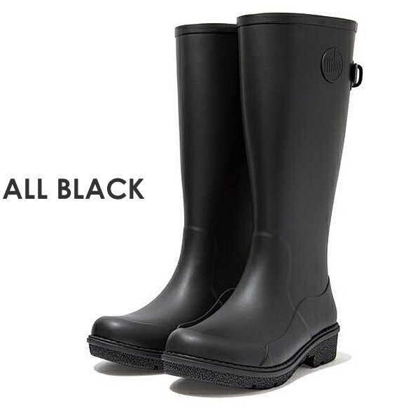 [ new goods regular goods ] Fit fropFITFLOP rain boots tall boots AH7-090 black WONDERWELLY TALL lady's size US6/23cm