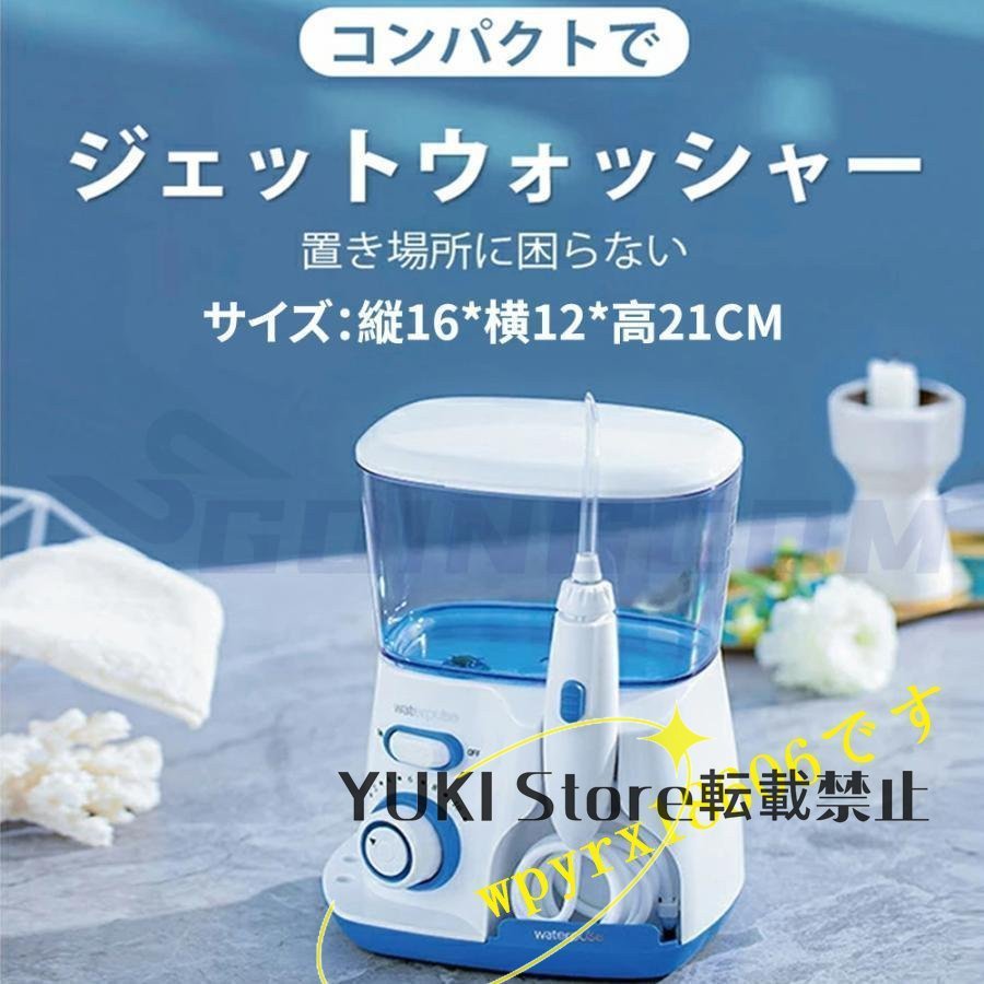 口腔洗浄器 歯垢除去 オーラルケア 口内洗浄機 800ml大容量 10段階水圧調節可能 家庭用 ウォーターピック 歯周ポケット 歯間/仕様Bの画像3