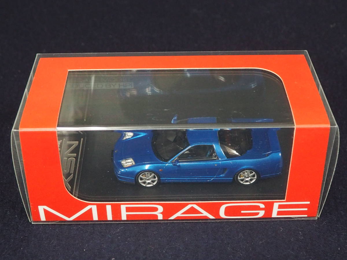 MIRAGE ミニカー＜Honda NSX Type S＞(Long Beach Blue Pearl) 8308 1:43 SCALE MODEL PRODUCED BY HPI ケース入り 箱入り_画像1