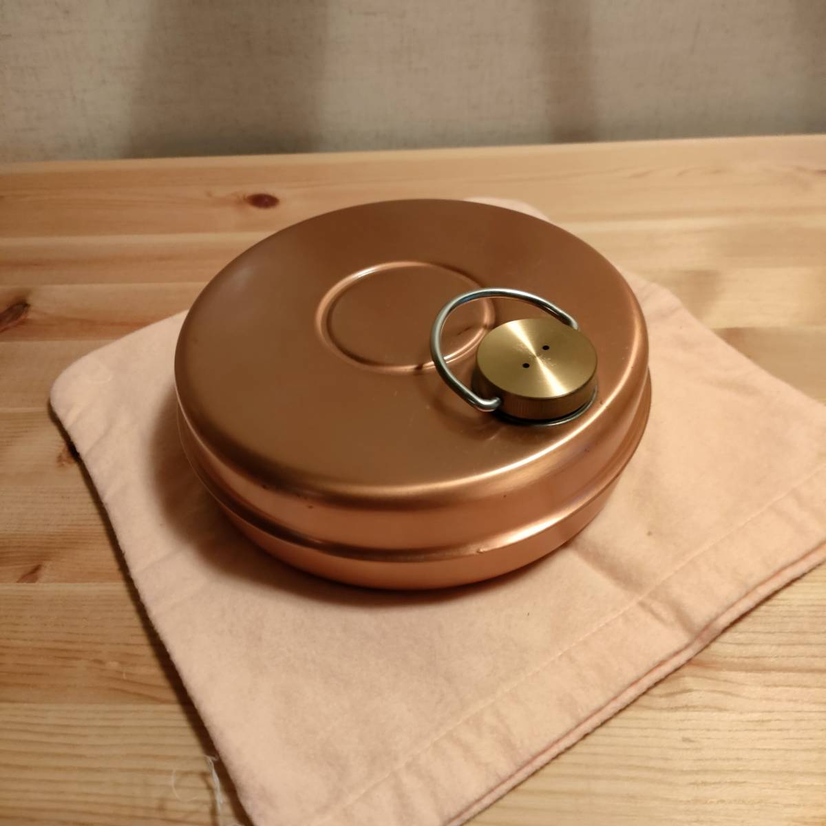 新光堂 湯たんぽ 純銅製 ミニ湯たんぽ - キャンプ、アウトドア用品